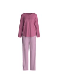 CALIDA - Damen Pyjama, lang Cotton Special - red violet