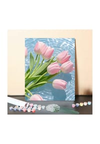 ARTNANAS - ARTNANAS DIY Malen nach Zahlen Set-"Tulpen im Wasserlicht" ohne Rahmen in 40*50CM - 
