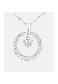 Diamant L'eternel - Kette mit Anhänger, mit 0.15 ct Diamant, 375 Weißgold - white gold