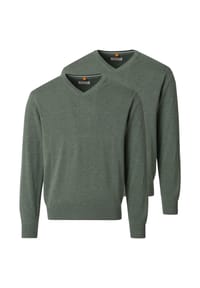 redmond - Pullover 2er Pack Basic - Braun