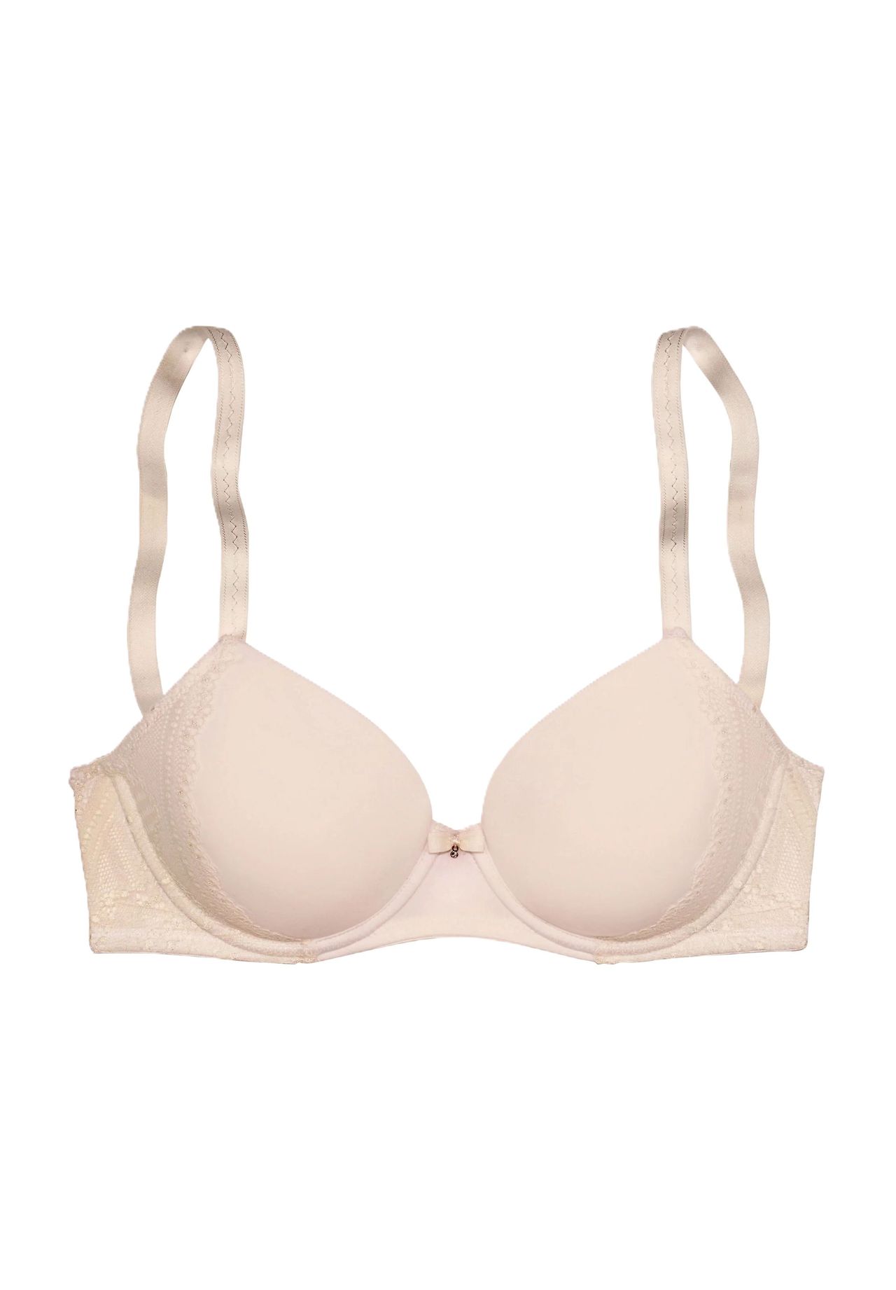 Lascana Tiziana Schalen-Bh, Zierschleife, Spitzenbesatz, FüR Damen, Beige, 85E