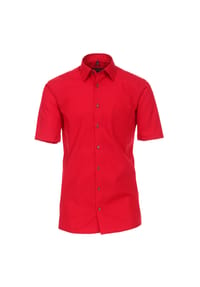 CASAMODA - Herren Businesshemd Kurzarm uni Comfort Fit - sattes Rot