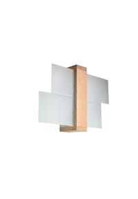 Licht-Erlebnisse - Wandleuchte, mit Holz, für das Wohnzimmer, Modern - Echtholz, Matt