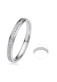 ONE ELEMENT Timeless Diamonds - 0.15 ct Diamant Brillant Memoire Ring - silber