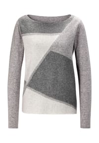 heine - U-Boot-Pullover - grau-ecru