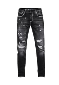 RUSTY NEAL® - Jeanshose MINO in klassischem Look - Black Used