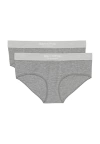 Marc O'Polo - Iconic Rip Hipster, 2er-Pack, Logo-Bund, für Damen - 152 WHITE COTTON