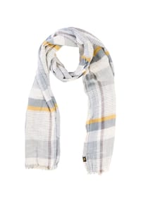 camel active - Multicolour Webschal aus Baumwoll-Twill - Dunkelblau