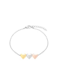 s.Oliver - Armband - Tricolor Herzen - silber