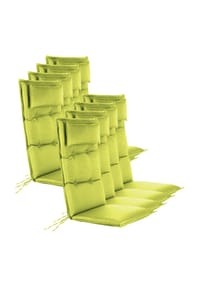 Aspero® - 8 wasserdichte Stuhlauflagen Hochlehner Sitzpolster - Anthrazit