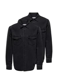 ONLY & SONS - Jeanshemd 2er Pack Bane - Blue denim