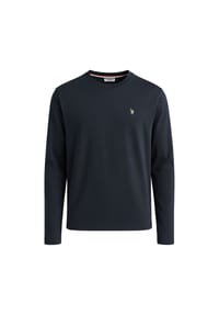 U.S. POLO ASSN. - Herren Langarmshirt  - Longsleeve, Rundhals, Logo, Baumwolle - Dunkelblau