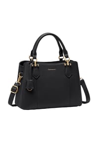 MANIKE - Mittelgroße Damenhandtasche aus PU Leder - Schwarz