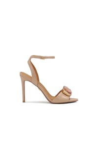 Kazar - Schicke Sandalen mit großem Zierstein - Rosa