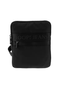 JOOP! Modica - Umhängetasche "Liam", Frontfach, Label-Print, Reißverschlussfach - 900 SCHWARZ