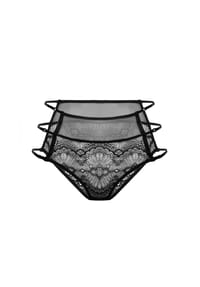 less is a'mor - Spitzen-Mesh-Slip Alaya - schwarz