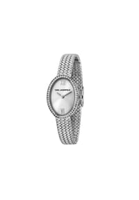 KARL LAGERFELD OVAL ALLURE - Moderne Damenuhr - Silber