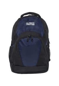 GLOBETROTTER - Daypack, Zweiwegereißverschluss, Stickerei - BLACK