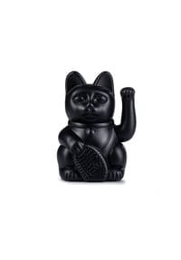 DONKEY - Winkekatze Lucky Cat Maneki Neko, Black, 15 cm - Black