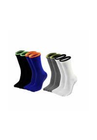 MUNADUNA - 4er-Pack Anti-Rutsch Socken – zweilagiges Bündchen Fitness-Socken,Handgekettelt,Anti-Rutsch - Bunt Mix