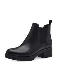 MARCO TOZZI® - Chelsea Boots, Blockabsatz, Elastikeinsatz, für Damen - 001 BLACK