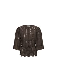 JDY - Halbarmbluse - chocolate brown
