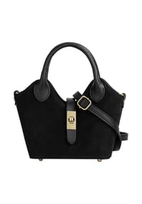 forty° - Handtasche BELTRAVA - S Echt Leder, Made In Italy - dunkelbraun