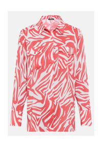 olsen - Bluse mit Allover-Dessin - Sunset Orange
