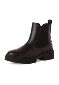 Tamaris - Chelsea Boots, Leder, Blockabsatz, für Damen - 003 BLACK LEATHER