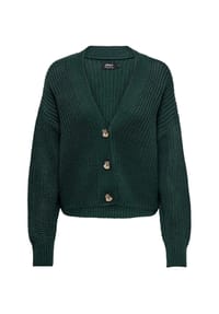 ONLY® - Strickjacke, Knopfleiste, V-Ausschnitt für Damen - 189959 STONE