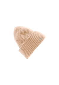 SEEBERGER - Cashmere Strickmütze mit Aufschlag und feiner Rippen Struktur 19586-0 - kiesel