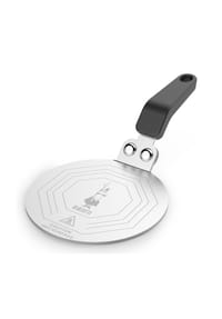 BIALETTI - Induktionskochteller, Adapter für Induktionskochplatten, 13 cm - SILBER/SCHWARZ