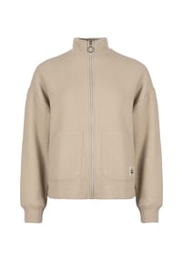 ROADSIGN® australia - Damen Sweatjacke Wavy Interlock mit wellenartiger Struktur für moderne Casual-Outfits - beige