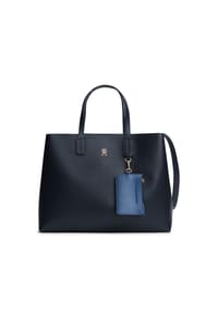 TOMMY HILFIGER ICON - Shopper, Leder, Magnetverschluss, für Damen - BDS BLACK