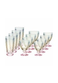 Villeroy & Boch Longdrink- und Weinglas-Set Boston Pearl 12er Set bunt - BOSTON - bunt