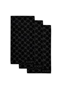 JOOP! - Handtuch Classic / Infinity Kollektion, 3er Pack - 50x100 cm, Walkfrottier - Anthrazit