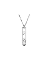 DIESEL® OVAL D LOGO - Diesel Unisex-Halskette mit Anhänger aus silberfarbenem Edelstahl, DX1662040 - Silber