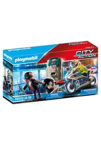 playmobil® - City Action - Polizei-Motorrad: Verfolgung des Geldräubers 70572 - 