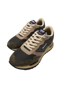 Blauer.®USA - Leder/Textil Sneaker - Grün/Beige