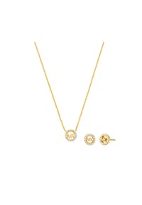 MICHAEL KORS PREMIUM - Damen Schmuckset "MKC1837SET", Kette und Ohrstecker - GOLD