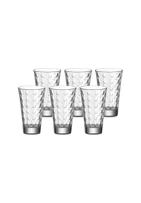 LEONARDO Trinkgläser Optic 200 ml 6er Set transparent - OPTIC - transparent