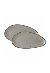 Ritzenhoff & Breker Servierplatten Taste 35,5 x 17 cm 2er Set taupe - TASTE - taupe