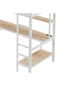 KOMHTOM Hochbett 90x200cm mit usb und Steckdose, Metall, Weiß Bild 9