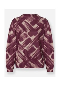 heine - Druck-Shirt - bordeaux-sand-bedruckt