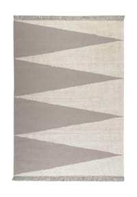 WECONhome - Kurzflorteppich Smart Triangle - Nordic Geometrie-Look - natur