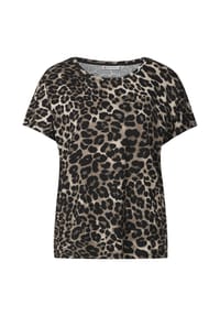 Street One - T-Shirt, dropped Shoulders, für Damen - 30001  BLACK