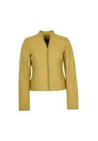 JILANI - Damen Lederjacke Lammnappa lemon - lemon