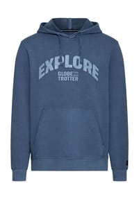 GLOBETROTTER - Hoodie, Baumwolle, für Herren - 1 M.BLUE