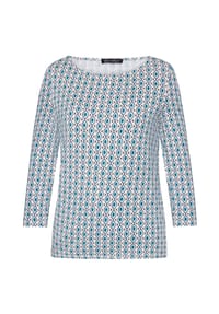 BETTY BARCLAY - Basic Shirt mit U-Boot-Ausschnitt - Petrol/Black