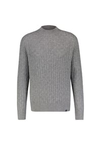 LERROS - Cable-Strickpullover mit Turtleneck - BLACK